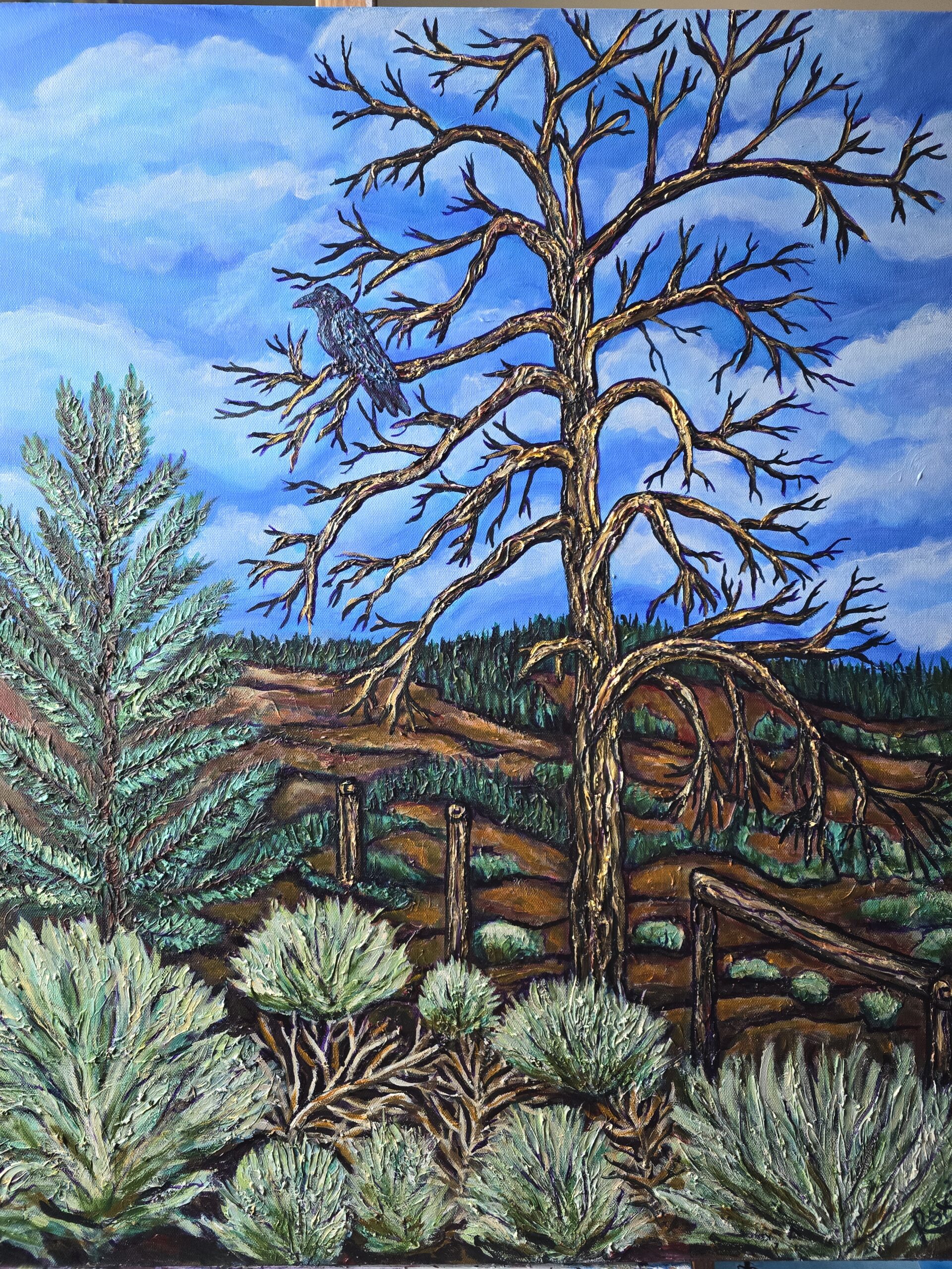 I have been inspired by the landscapes in Kamloops, skies and trees and sagebrush