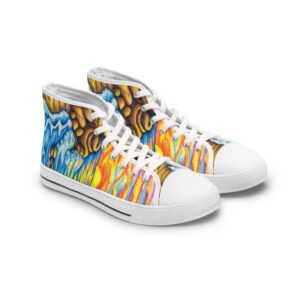 Sacred Feminine – Aquarium Beach – Women’s High Top Sneakers - NEW